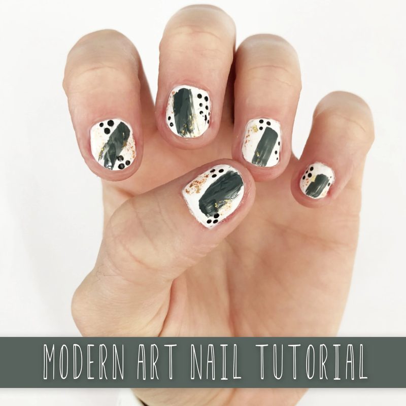 Close-up of step-by-step nail art technique from klutz books nail art