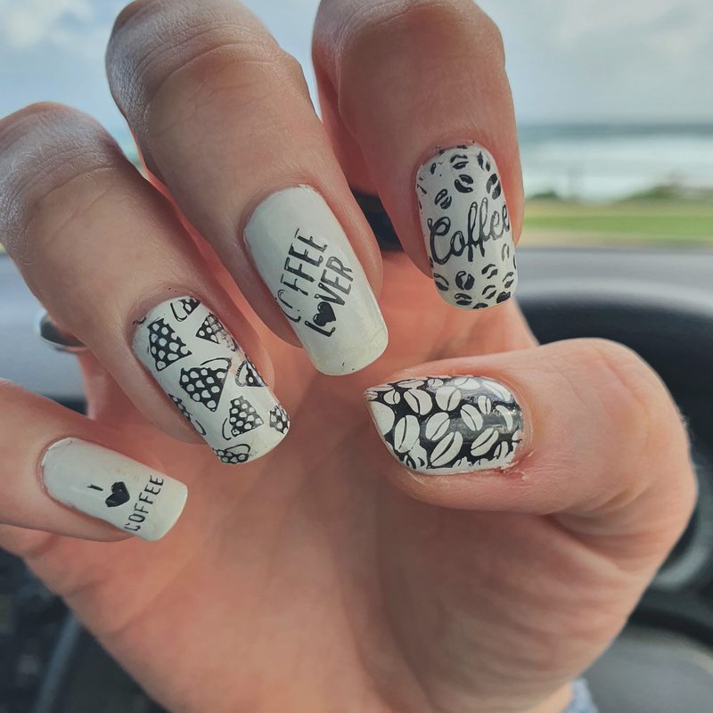 coffee nail art designs