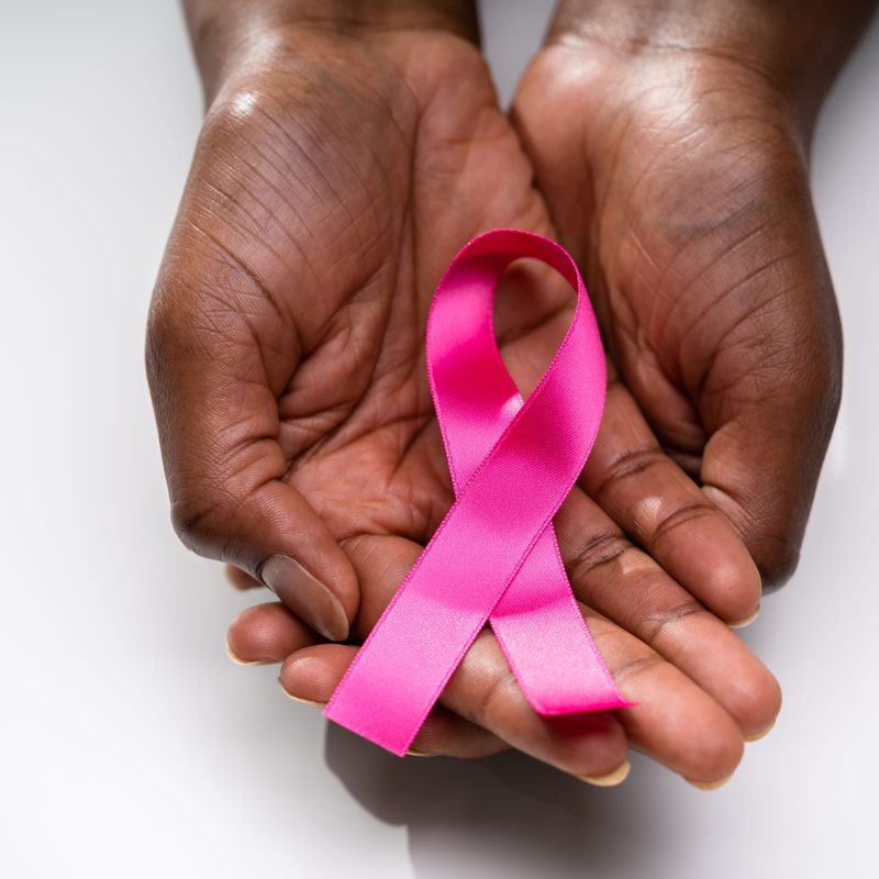 DIY breast cancer awareness nail art with pink ribbon decals