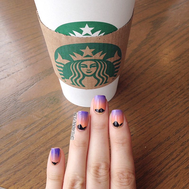 elegant coffee nail art designs paired with earth tone accessories