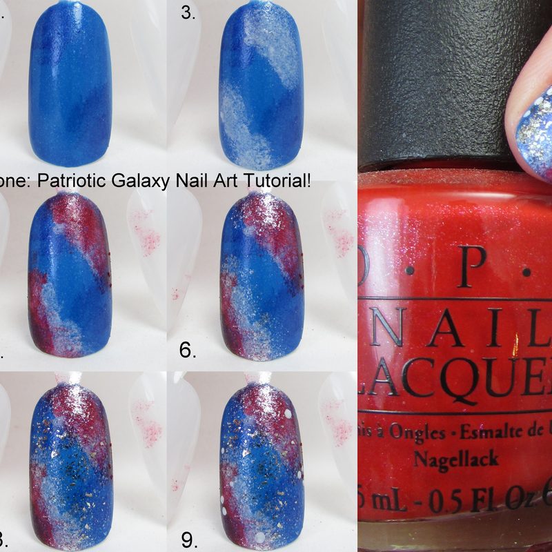 Hands applying blue silver nail art using nail art brushes