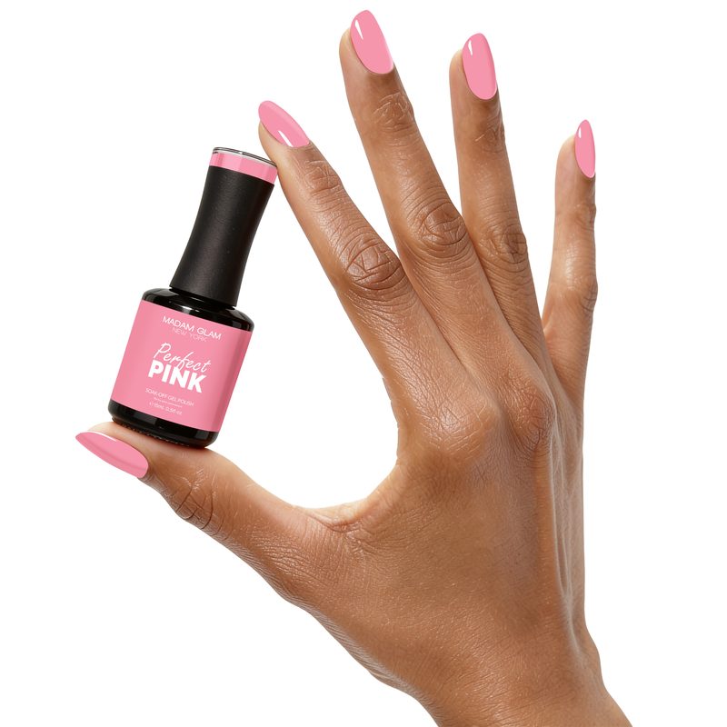 Hands cleaning the tip of a gel nail polish pen with remover