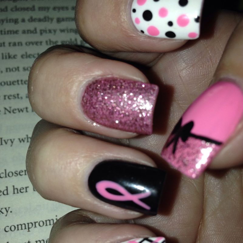 nail art breast cancer