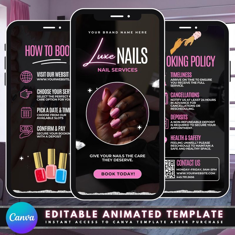 online booking for nail care services at luxury nail salon