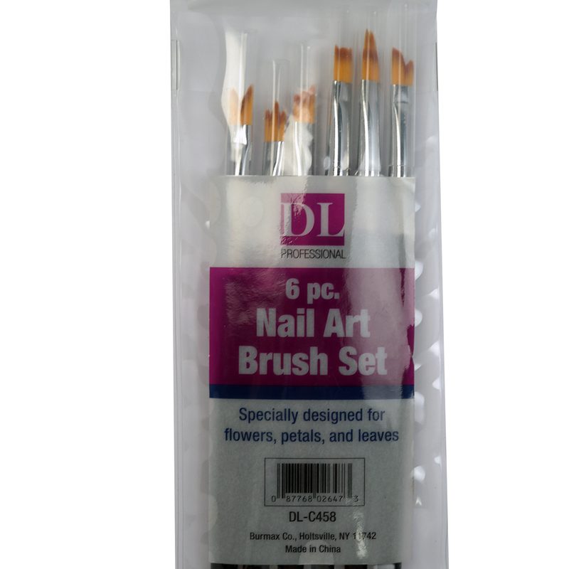 professional gel nail art brush alongside detail and flat brushes