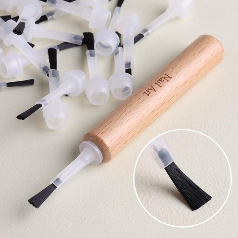 variety of nail art brushes used for gel nail art paint
