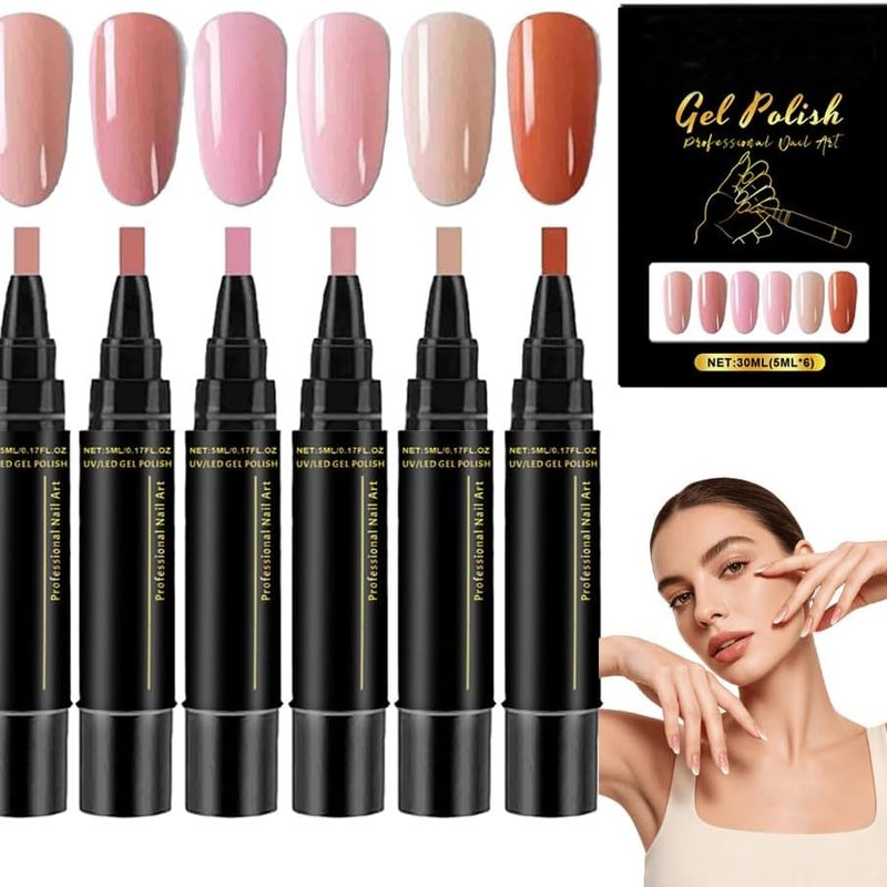 array of nail art pen nail polish in various colors and tip sizes