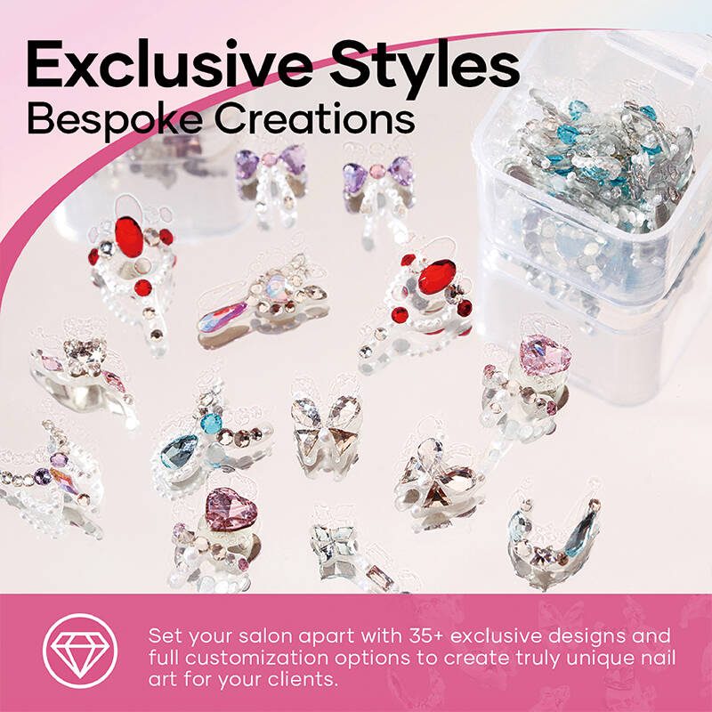 bulk nail art supplies neatly organized for salon use