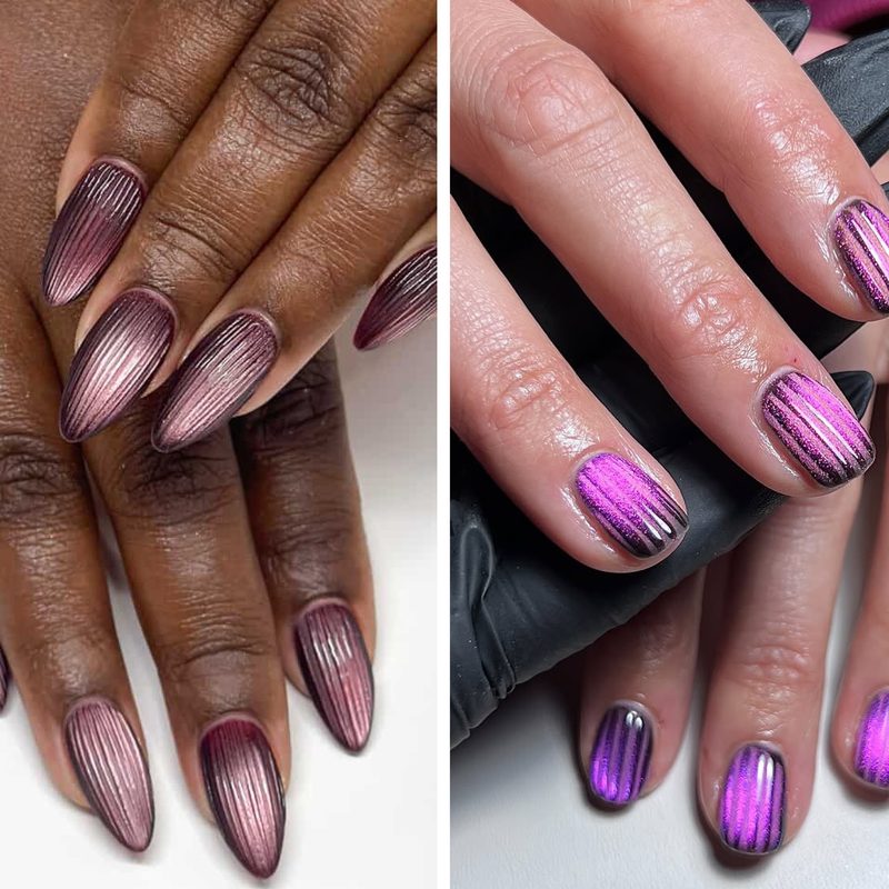 close-up of spider gel texture creating nail art designs