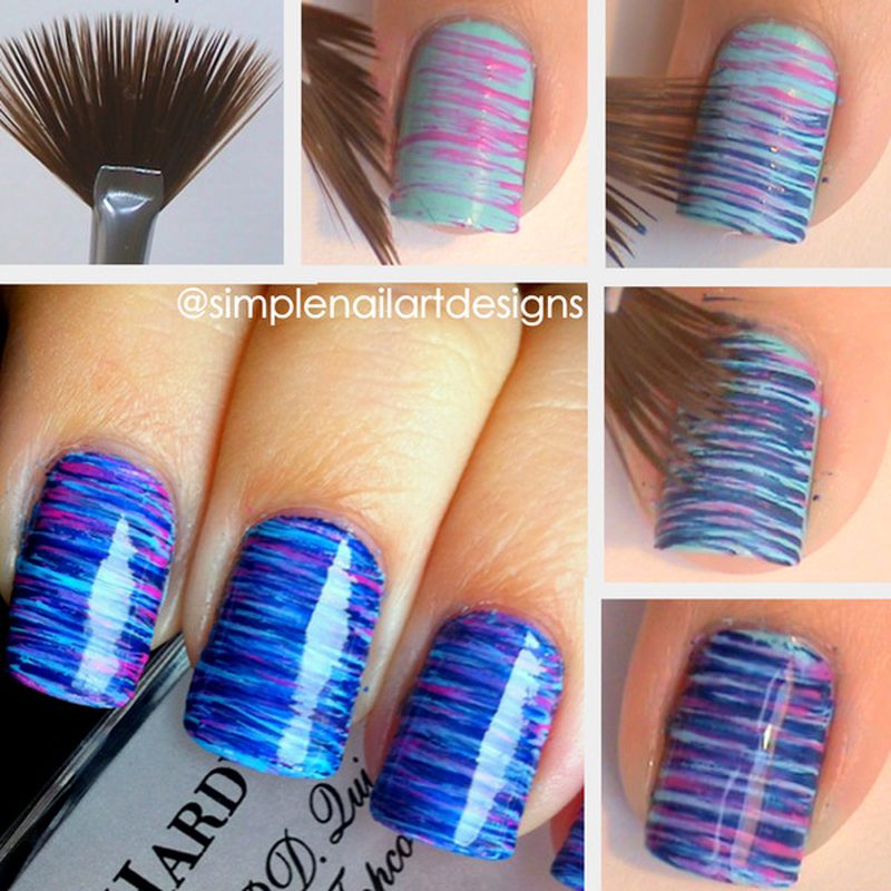 fan brush nail art