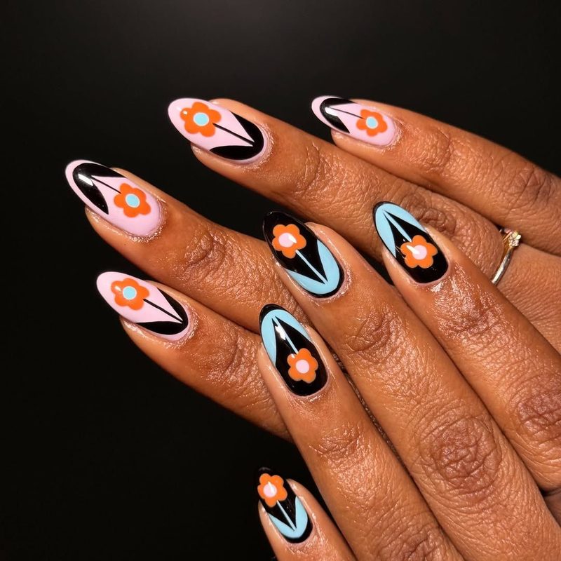 hands featuring popular manicure designs at nail art salons