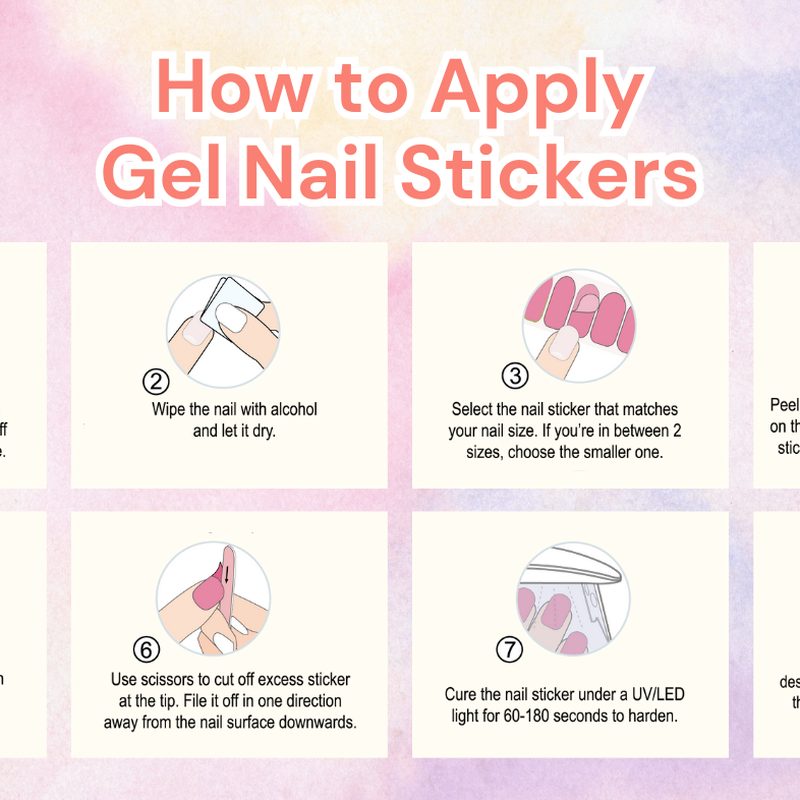 hands using tweezers to apply nail art stickers on clean nails