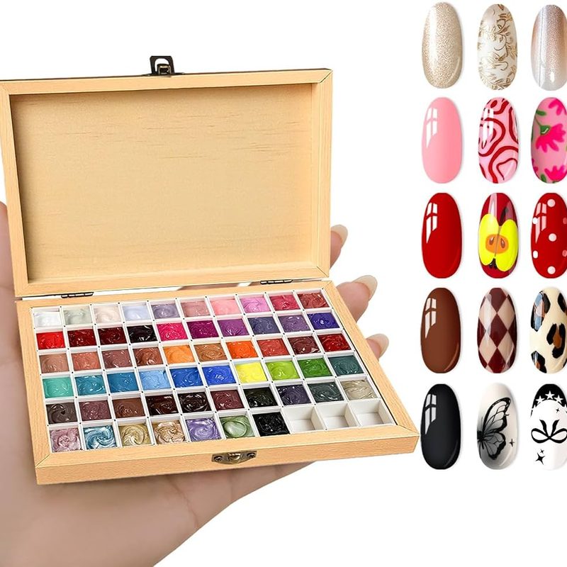 nail art gel palette and precision brushes used alongside FSM gel products