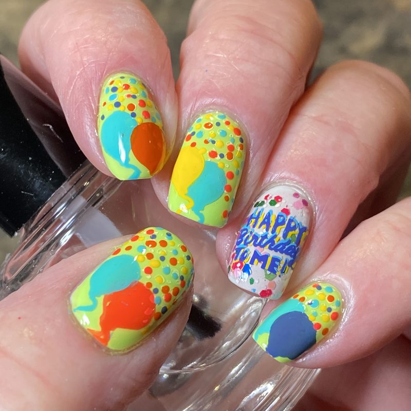 nail technician applying velvet nail art flocking powder in a salon setting