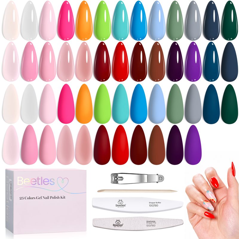 organized nail polish colors on a nail art palette
