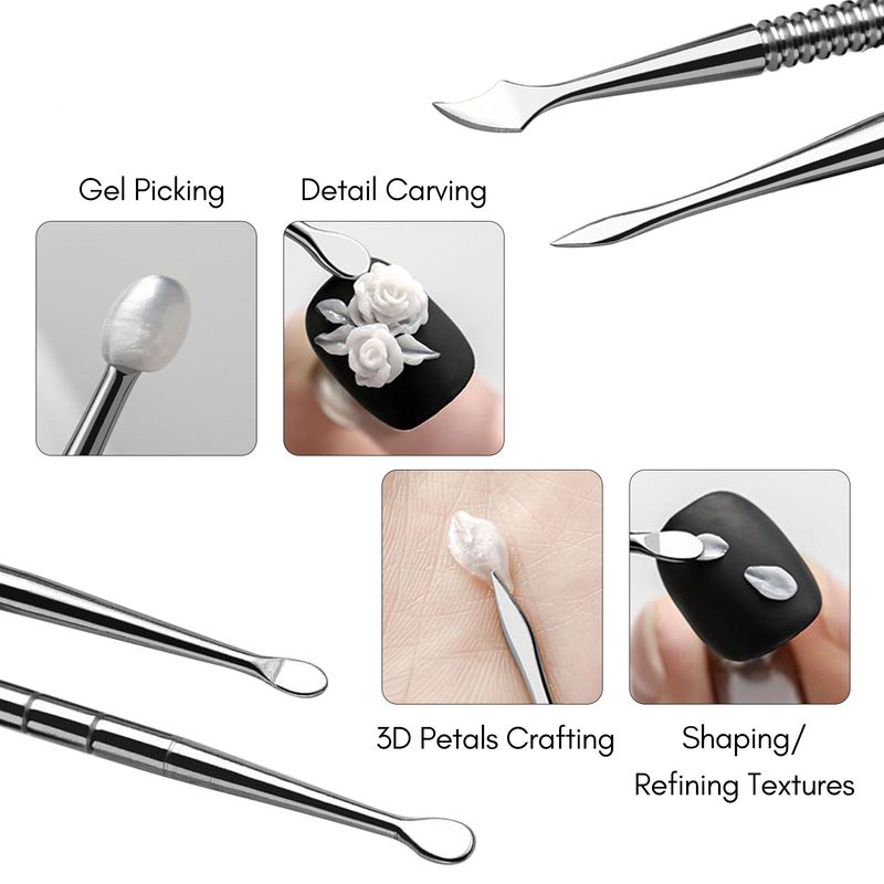 professional nail art brushes and gel polish for nail design