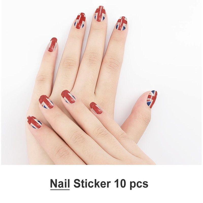 selection of nail art sticker sheets in different colors and designs