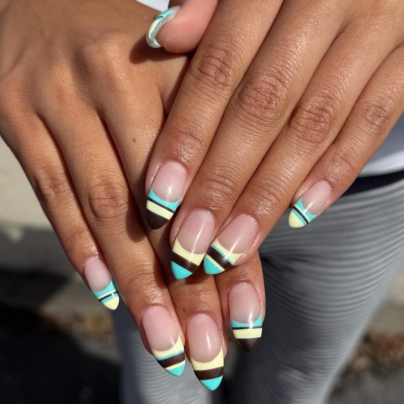 spring-inspired nail art with pastel flowers for teachers