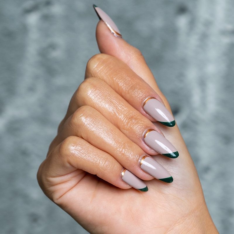 trendy solid color nail art with matte and shimmer finishes