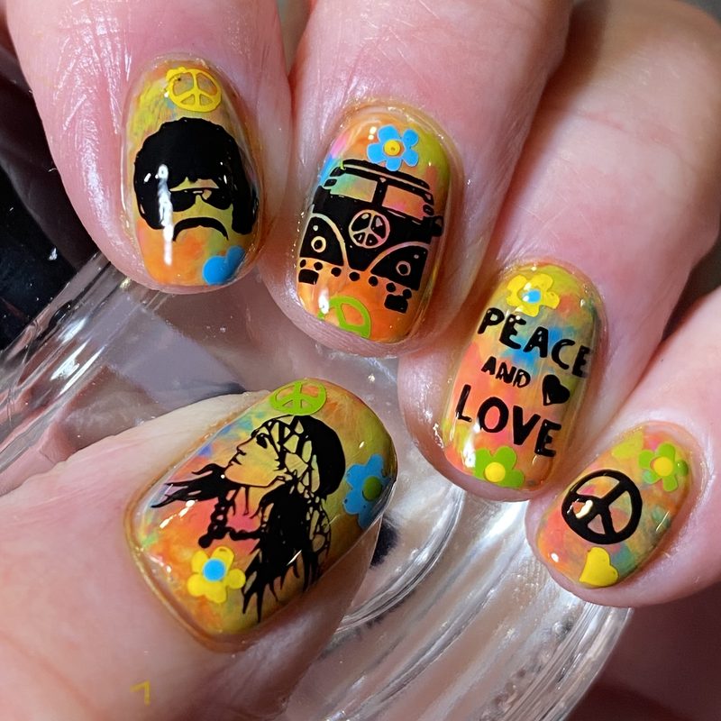variety of creative velvet nail art designs using nail art flocking powder