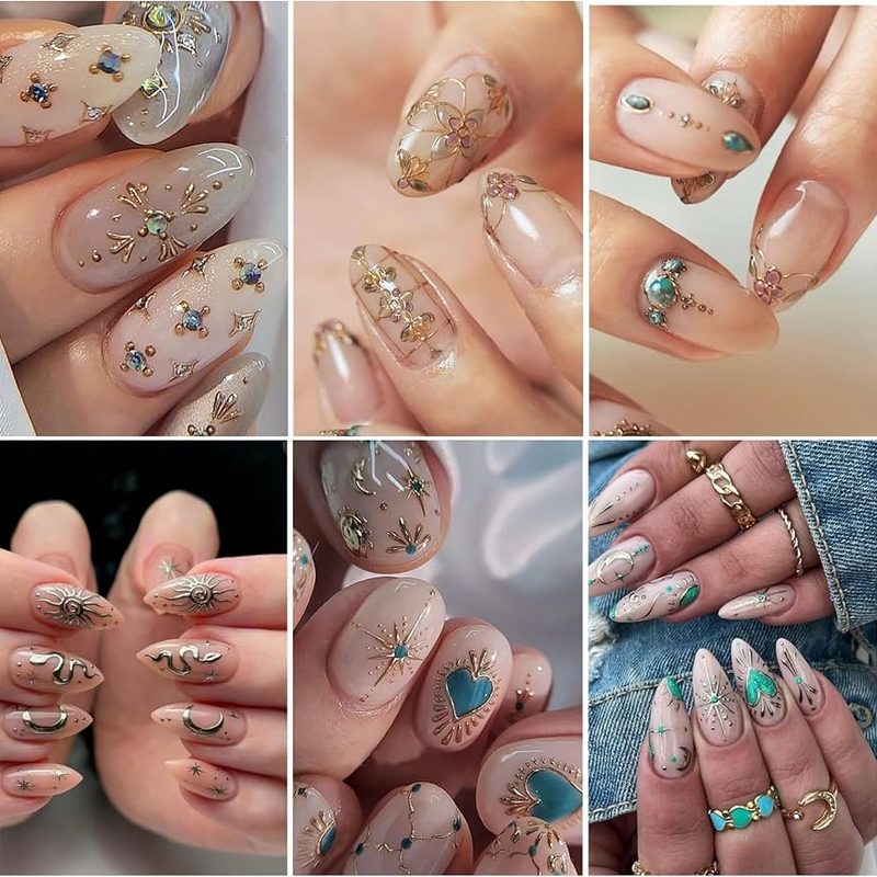 variety of nail art stickers decals designs for different occasions