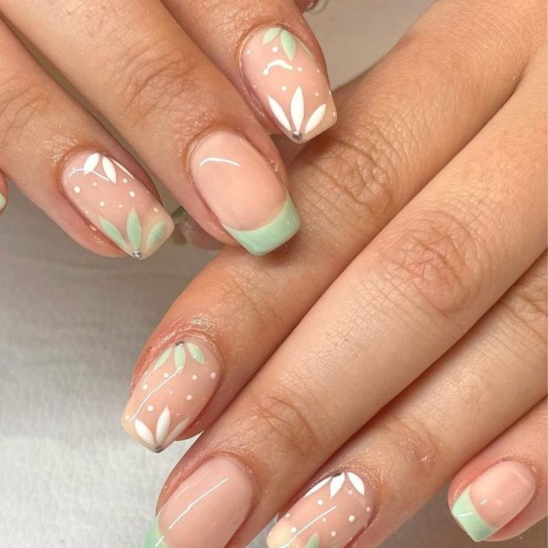 variety of wedding nail designs for bridesmaids