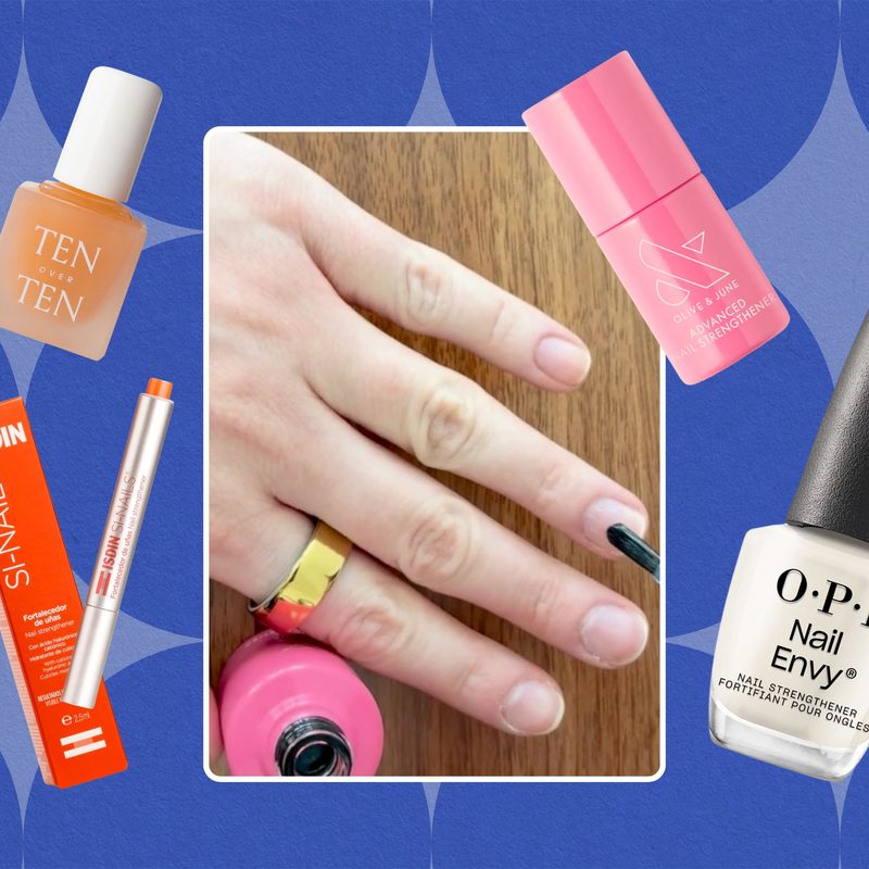 well-maintained nails with vibrant color blocking design