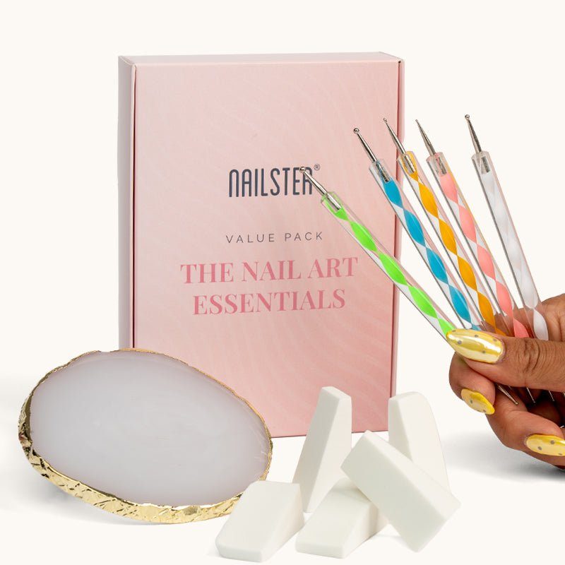 a complete set of manicure tools and polishes included in nail art kits for adults