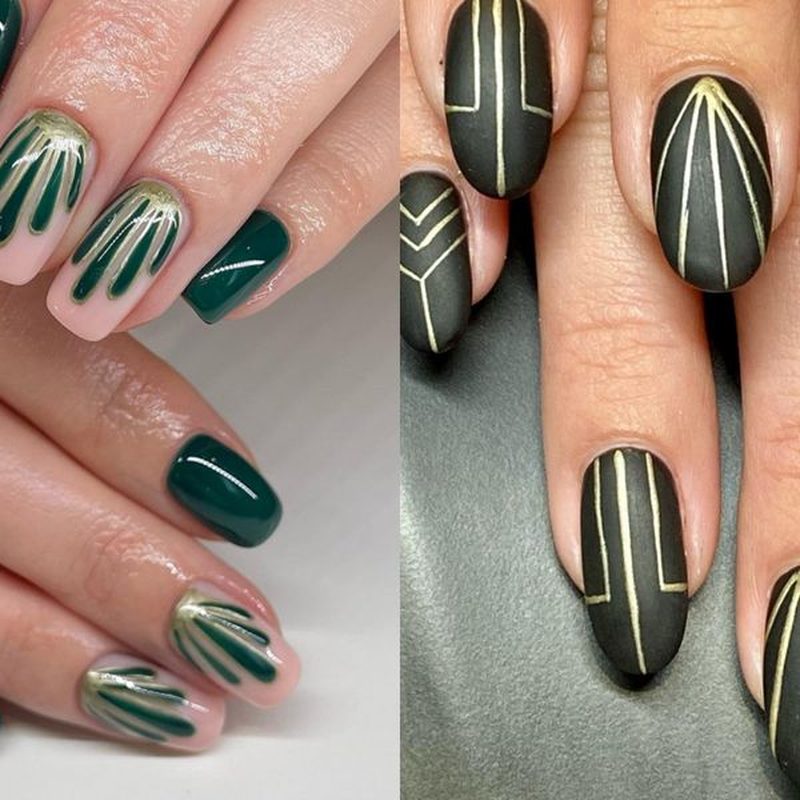 art deco nail art polish