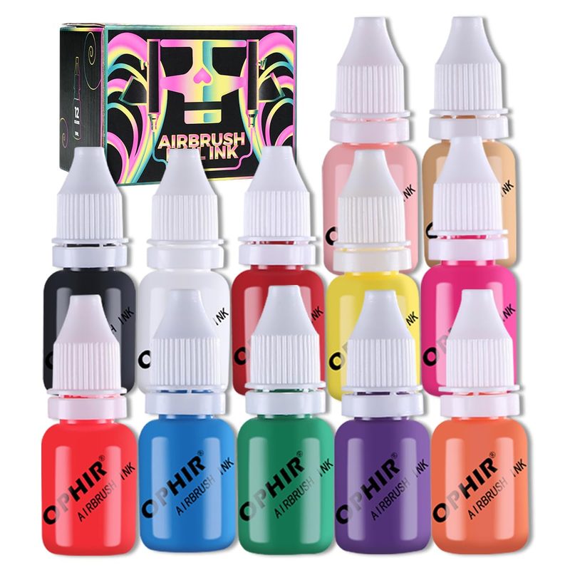 assorted nail art paint bottles arranged for manicure tools