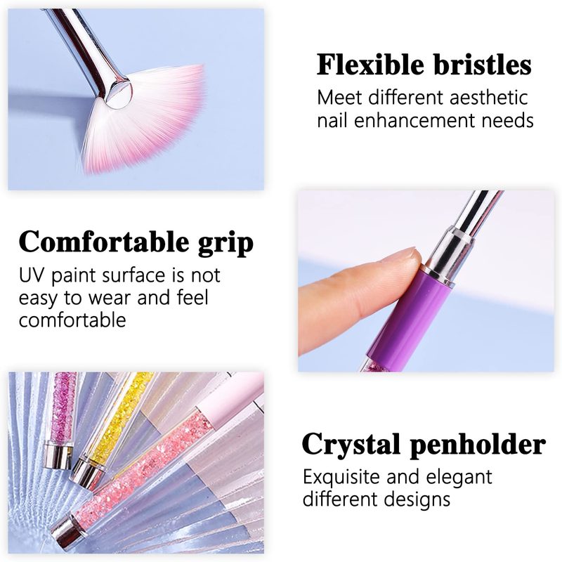 cleaning a fan brush nail art tool to preserve its shape and quality