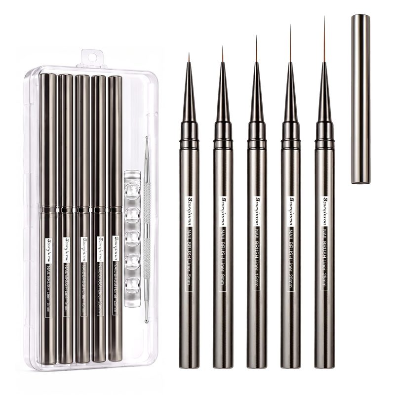 cleaning liner brush nail art 20mm with brush cleaner for nail salon tools maintenance