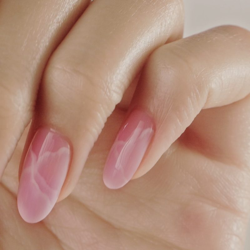 close-up of precision nail brush bristles