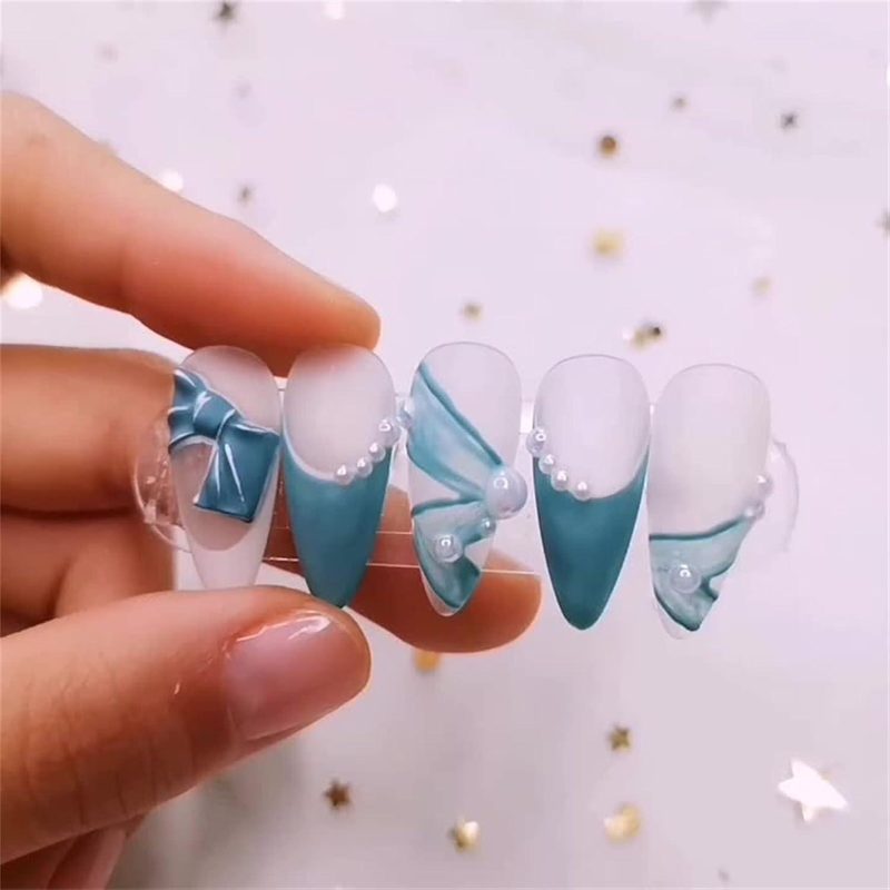 colorful nail art designs created with silicone nail art tools