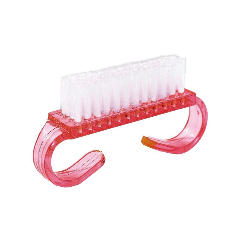 Different types of manicure dust brushes with various bristles and handles