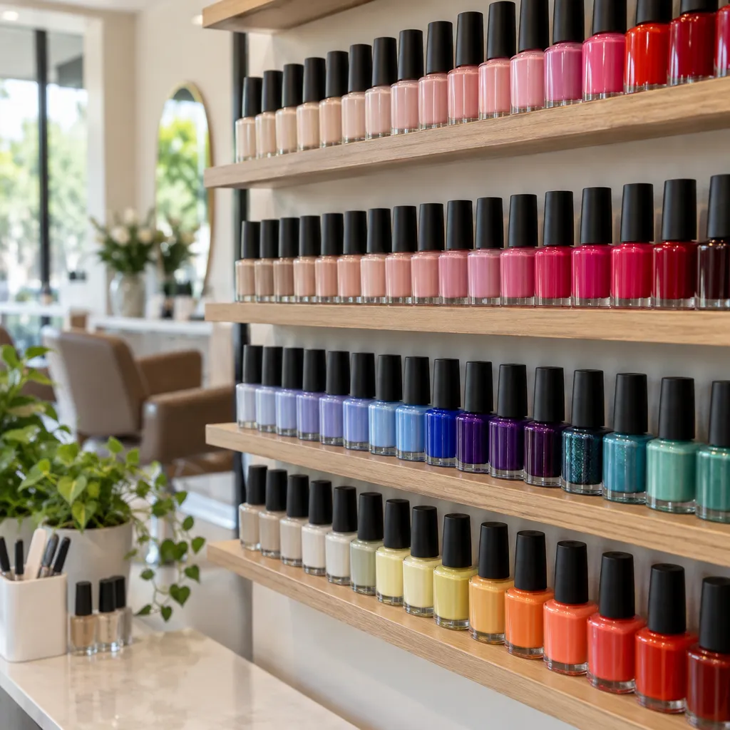 Cozy pedicure station in a modern nail salon