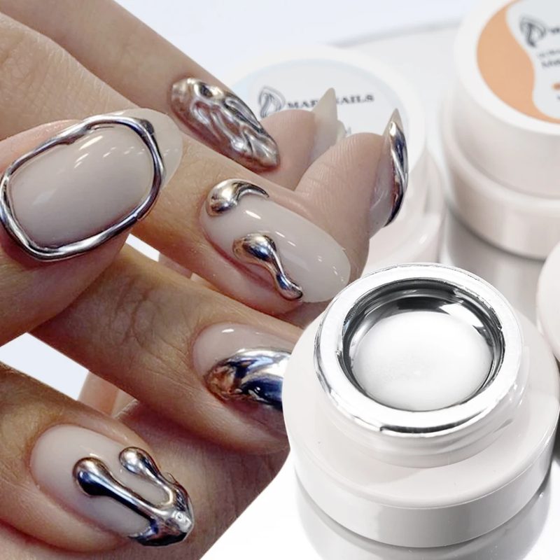 gel varnish nail art mirror