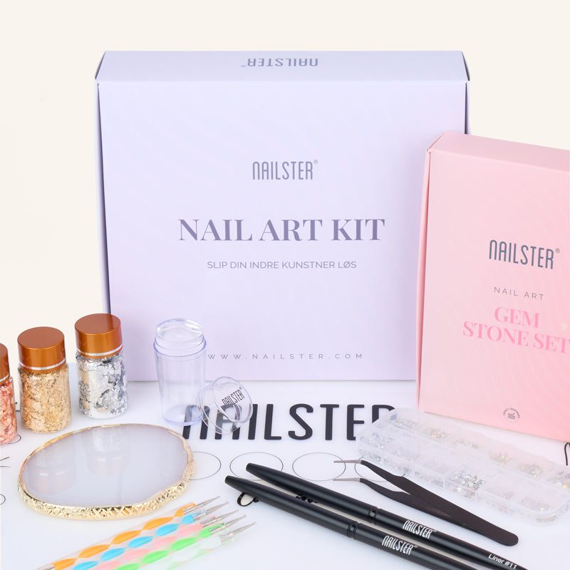 high quality nail art products arranged on a table
