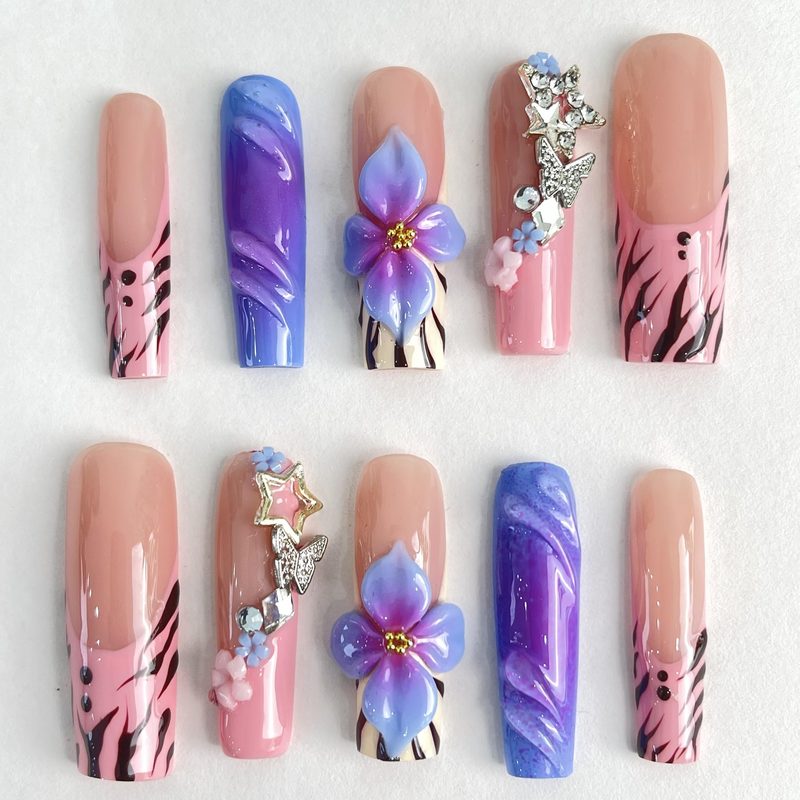 Intricate custom nail art designs showcasing unique manicure styles