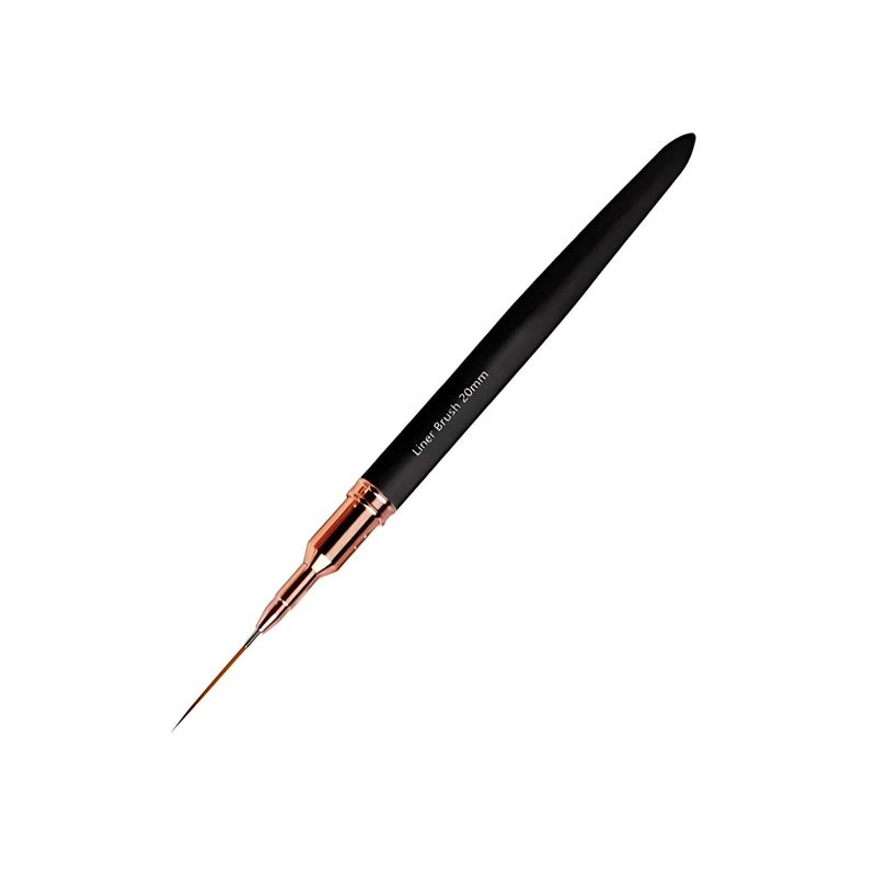 nail salon technician using liner brush nail art 20mm during manicure services