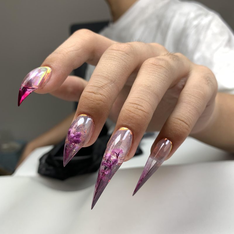 open Klutz book showing nail art designs and instructions