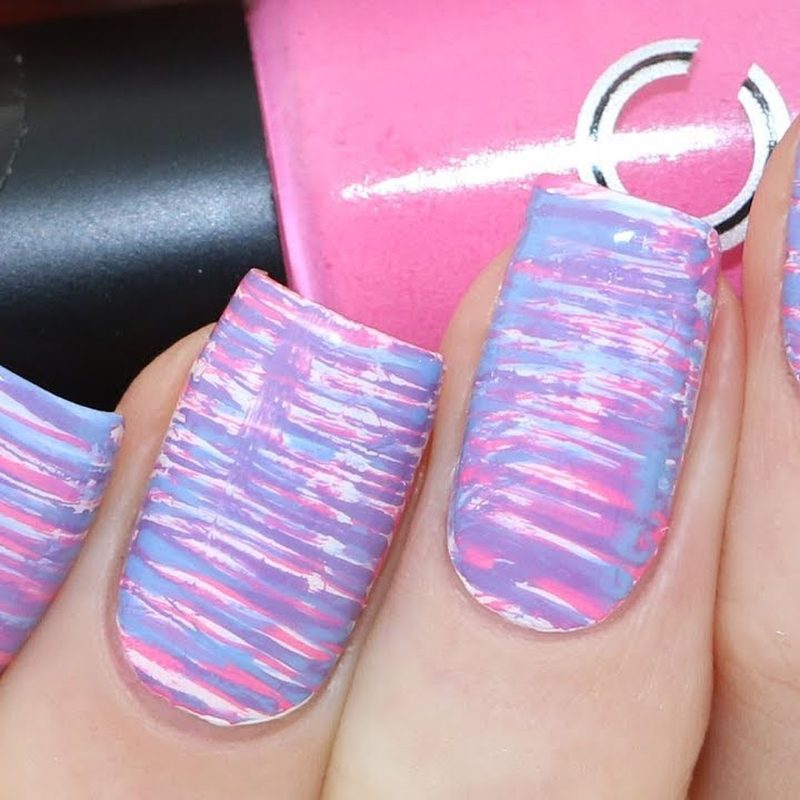 selection of nail polishes suitable for fan brush nail art techniques