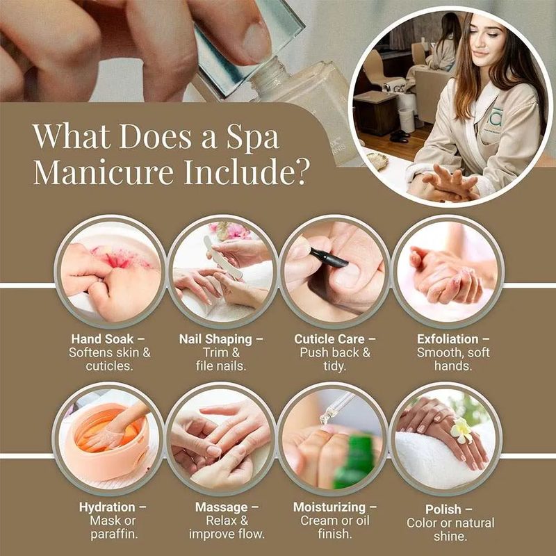 spa treatment session with hand massage at nail spa