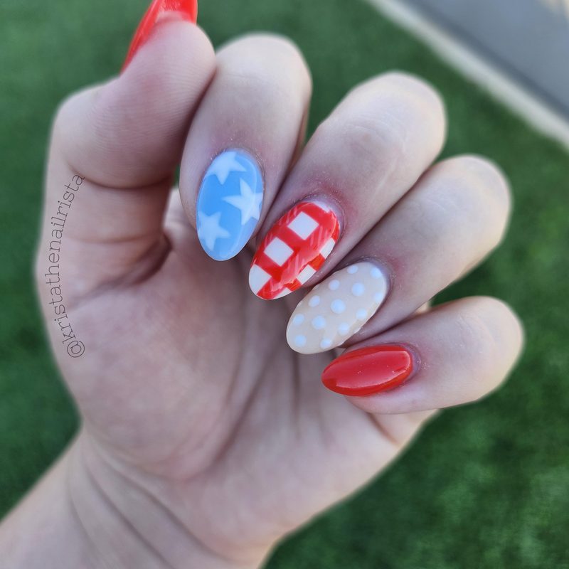 step-by-step easy fourth of july nail art with stars and stripes