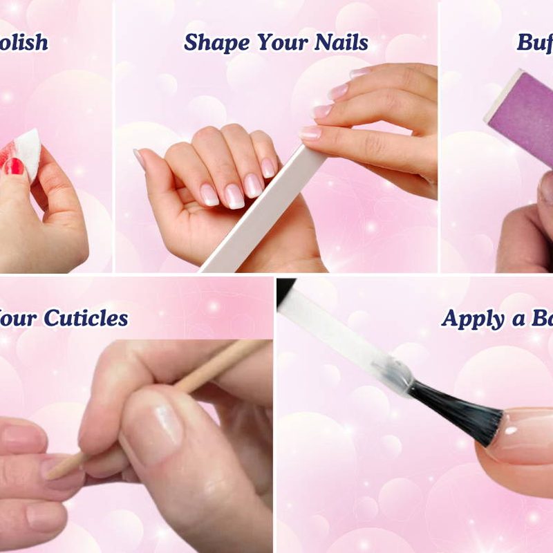 step by step stamping nail art process using polish and stamper